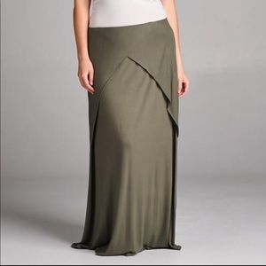 Plus Size Olive Green Skirt